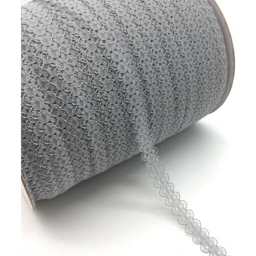 10yards/lot 5/8" (15mm)Wide Gray Bilateral Handicrafts Embroidered Net Lace Trim Ribbon DIY Sewing & Skirt Accessories