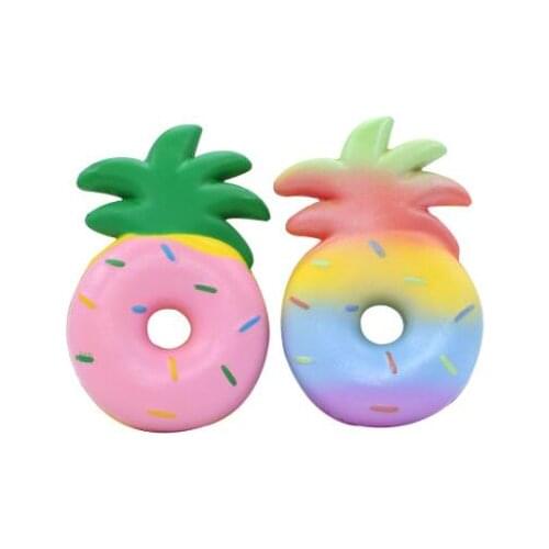 Squishy 2 pcs Kawaii donut Squishy Slow Rising Squeeze Strap Charm Pendant Squishes collection soft Scented Kid Toy Gift
