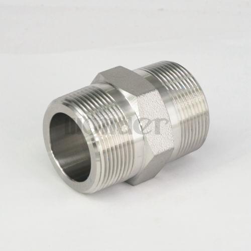 3000 PSI 1-1/2" NPT Male 304 Stainless Steel Hex Nipple Forged Pipe Fitting Water Gas Oil