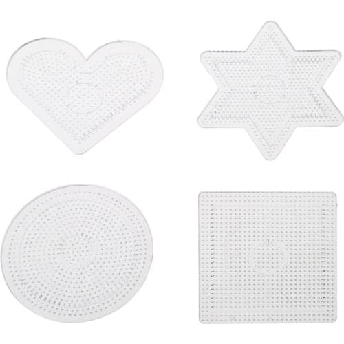 4Pcs Diy Transparent Shape Puzzle Template For 2.6mm Hama Beads Perler Beads E65D
