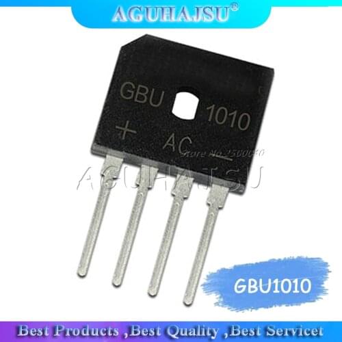 5PCS New Line GBU1010 10A 1000V Rectifier Bridge Flat Bridge Bridge Single Phase