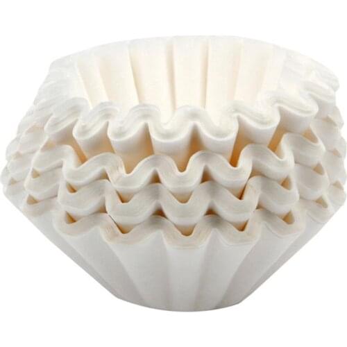 500Pcs 25Cm Sheets American Commercial Coffee Filter Paper Basket Coffee Filters Coffee Ware Coffee Filters (White)