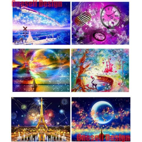5d diamond cross stitch colorful tower 5d diamond painting full square diy diamond embroidery full set ship 5d diamond art kit