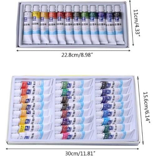AIR 12 Ml Tubes From 12/24 Colors Painting Professional Painting Drawing Set, Pigments Watercolor, Art Supplies On