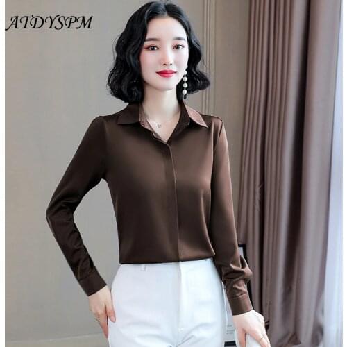 ATDYSPM Womens Silk Shirts
