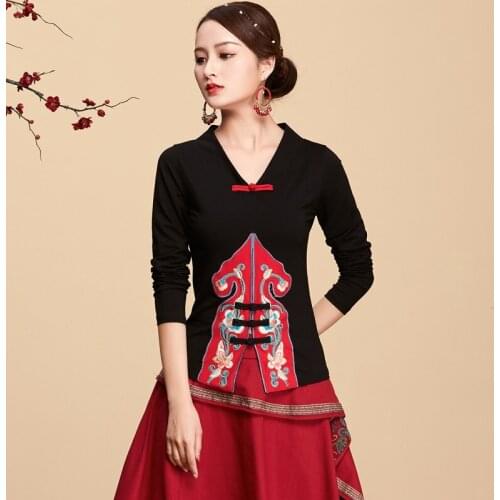 Traditional Chinese Blouse Shirt Tops For Women Mandarin Collar Oriental Linen Shirt Blouse Female Elegant Cheongsam Top TA2158