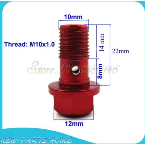M10x1.0 Banjo Bolt Screw For Pit Dirt Bike ATV Moto Go Kart Moped Scooter Hydraulic Brake Oil Cooler