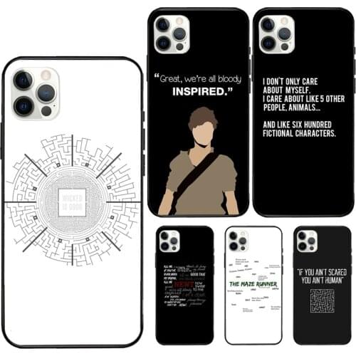 The Maze Runner Qoutes Case For Apple iPhone 11 12 Pro Max mini 6 7 8 Plus XR X XS MAX SE 2020 Soft Case Cover
