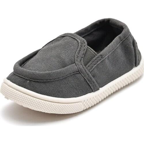 Kids Sneakers Boys Canvas Shoes Baby Girl Slip-on Shoes Children Casual Outdoor Footwear Soft Non-slip Toddler Infant Sport Shoe
