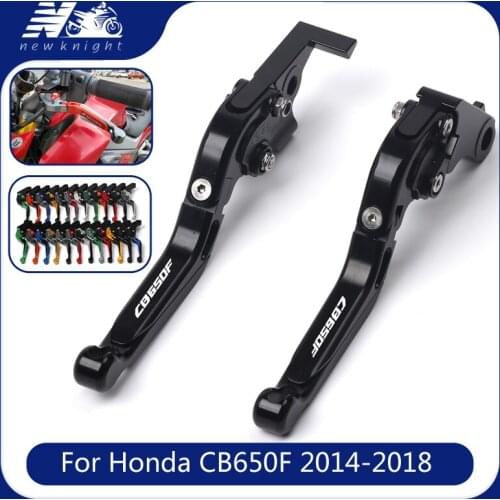 For Honda CB650F 2014-2018 Laser Logo Motorcycle CNC Aluminum alloy Adjustable Foldable Brake Clutch Lever Handle Accessories