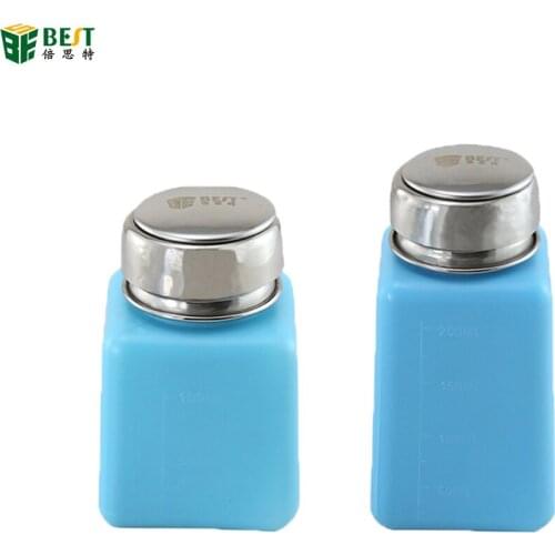 100/200ML Portable Press Empty Liquid Alcohol Bottle Pump UV Gel Nail Polish Cleaner Acetone Water Remover Dispenser Clean Tools