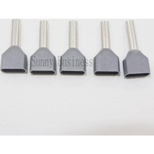 100PCs/BAG TE4012 Dual Crimp terminal Double Cord Terminal Copper Insulated Crimp