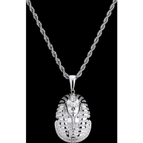 Egyptian Pharaoh Avatar Hip Hop Pendant Personality Retro Men Necklace Send Boyfriend Personality Pendant Necklace Jewelry Gift