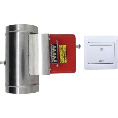 Electronic chimney damper stove pipe damper 80 100 125 150 200 250 300 350 400 mm - motorized damper high temperature
