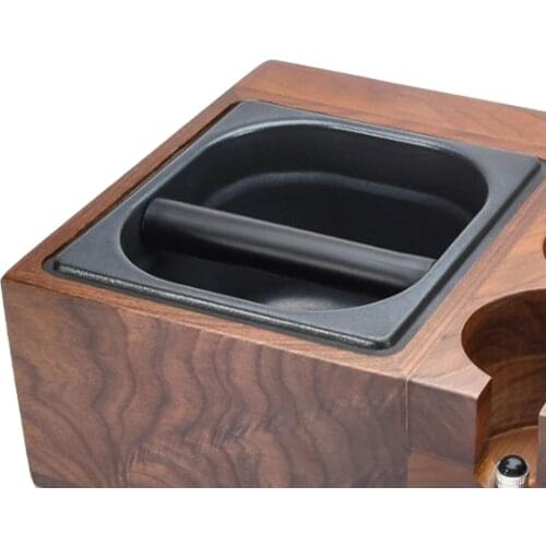 Espresso Powder Residue Box Espresso Tamper Coffee Distributor and Coffee Tamping Stand for Home Kitchen