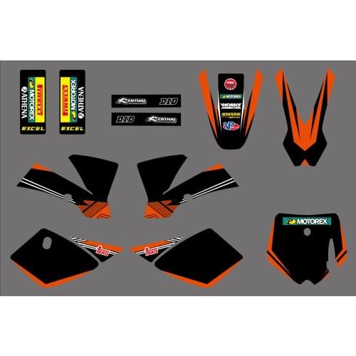 Motorbike Team Graphics Decals Stickers Deco Set For KTM 50 SX50 SX 50CC MINI Adventure MTK50 2002 2003 2004 2005 2006 2007 2008