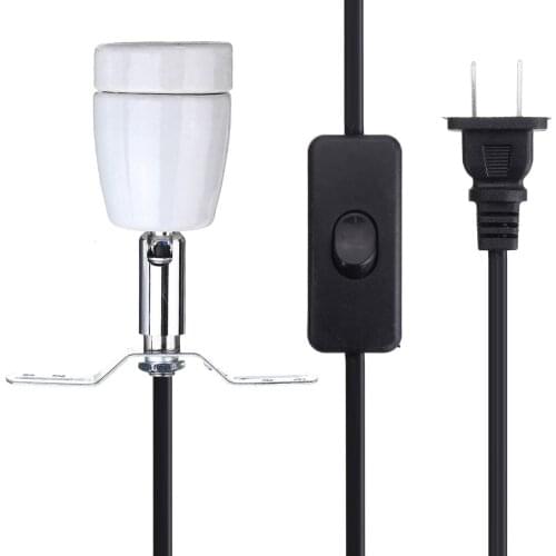 Insulation Heating light Ceramic Universal Lamp Holder For Reptile Climbing Tortue Pet Box Hedgehog Lizard with Switch US Plug