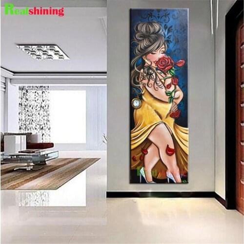 Fat Ladies Diy Diamond Painting 5D Full Square Round Cartoon Women Picture Diamond Crystal Cross Stitch Mosaic Wall Art,N1955