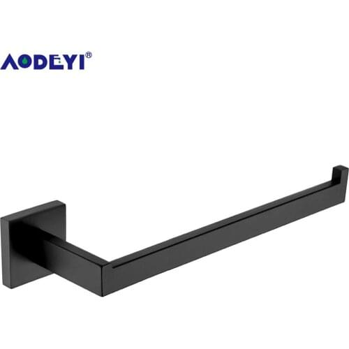 AODEYI Towel Ring Matt Black Towel Bar Towel Holder SUS 304 Stainless Steel Bathroom Hardware Accessories Set