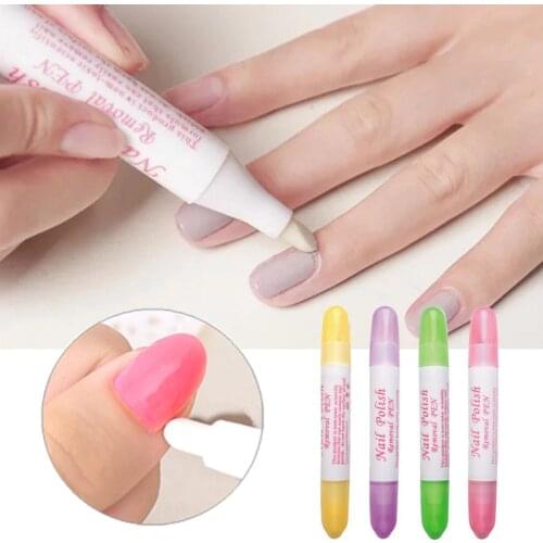 1 Pc Nail Art Corrector Pen Remove Mistakes + 3 Tips Newest Nail Polish Corrector Pen Cleaner Erase Manicure random color
