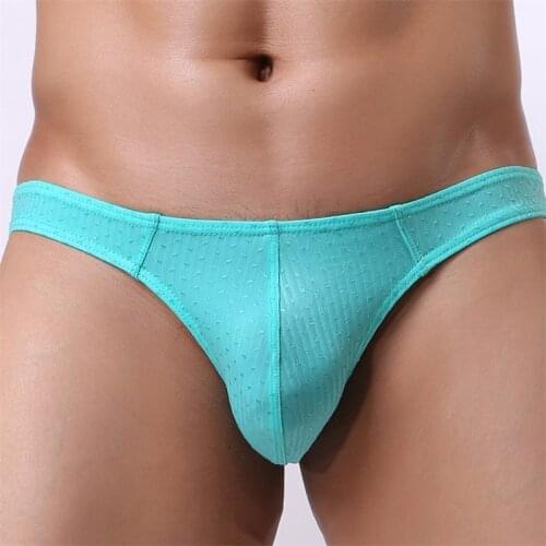 Mens Soft Bulge T-back Sexy Low-rise Brief Underwear G-string
