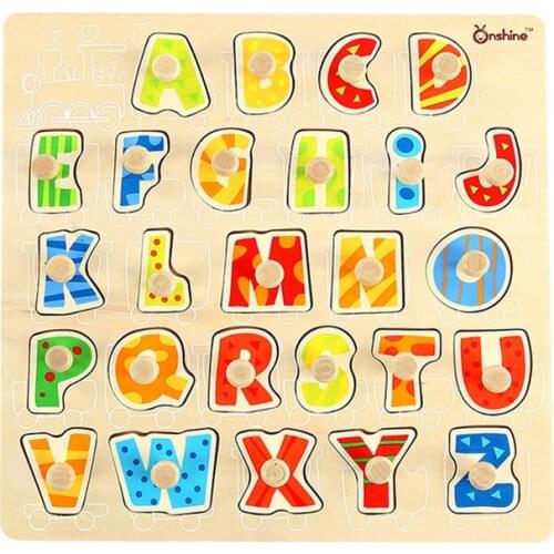 N046 Free Shipping 2017 Classic New Early Learning Alphabet Cognitive Puzzle Childrens Puzzle Early Learning Toys Imposition