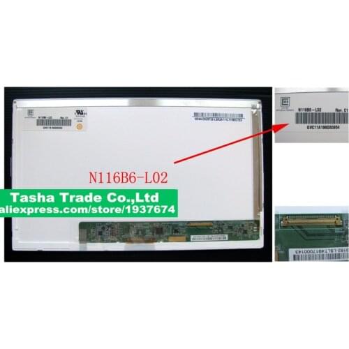 N116B6-L02 N116B6 L02 LCD Screen Panel 11.6 inch 1366*768 LVDS 40pins Laptop Replacement
