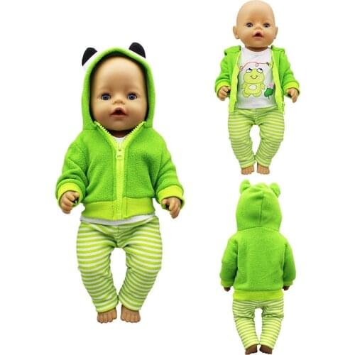 2020 New Frog suit Doll Clothes Fit For 43cm born baby Doll clothes reborn Doll Accessories