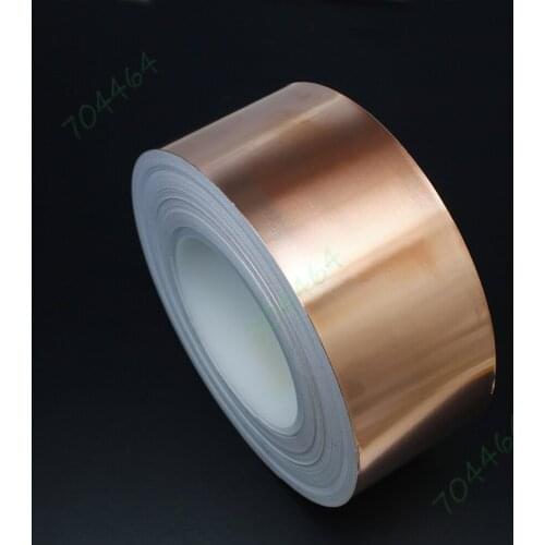 50mm x 50M(164 feet) EMI Shielding Single Conductive Adhesive Slug snail barrierCopper Foil Tape