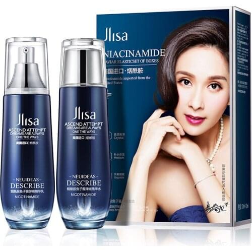 Refreshing Skin Care Set For Face Lotion Toner Niacinamide Caviar Essence Elastic Moisturizing Anti Aging Nourish Skincare Sets