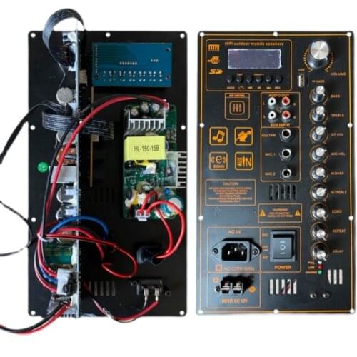 12V/220V high-power bluetooth power amplifier board portable mobile speaker power amplifier board