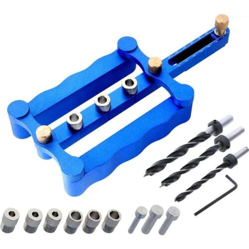 Woodworking Punching Locator Precise Self Centering Drill Dowel Jig Carpenter Drilling Set Tenon Hand Tools Hole Matkap Furadeir
