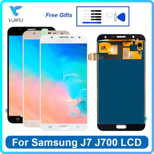 5.5" For Samsung Galaxy J700 2015 SM-J700M J700H J700DS LCD Touch Screen Display Digitizer Assembly Bezel Frame j7 2015 LCD