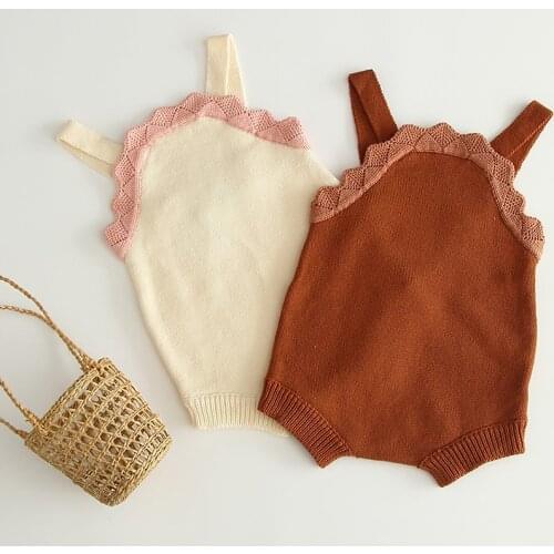 Knitted Newborn Baby Rompers Baby Clothes Cotton Colors Pompom Woolen Baby Girl Romper Ruffle Infant Baby Boys Jumpsuit Overalls