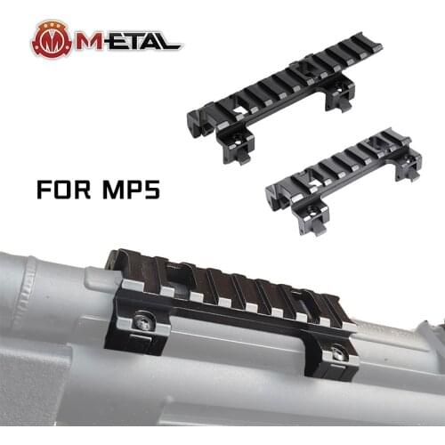 WADSN Tactical Gear Aluminium MP5 G3 Metal Base MP5K Dovetail Guide rail Bracket Fit 20mm Scope Mount Rail Hunting Gun Accessory
