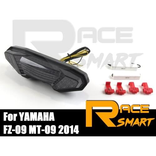 1 Set For YAMAHA MT09 FZ09 2014 Motorcycle LED Turn Signals Brake Tail Light Taillight MT-09 FZ-09 MT FZ 09 14 Clear Smoke New