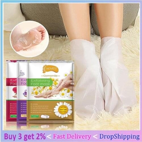 1Bag=2pcs Exfoliating Foot Mask Socks For Pedicure Socks For Feet Peeling Foot Mask Health Care Skin Care Feet Dead Skin Removal