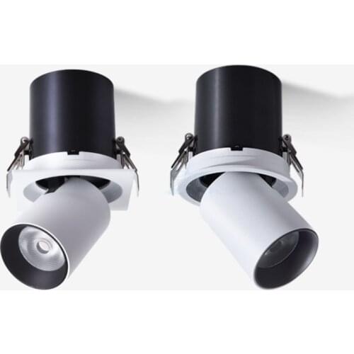 1pcs/lot Stretch dimmable cob ceiling Led downlights12w 20w 24w 40w Embedded 360 degree Rotation LED Downlight Home lighting