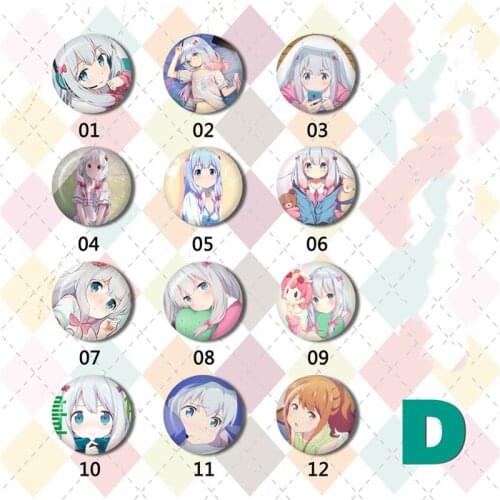 12pcs/set 58MM Eromanga Sensei Izumi Sagiri Broche Backpack Badge Brooch Stemma Wapenschild Icons Badges