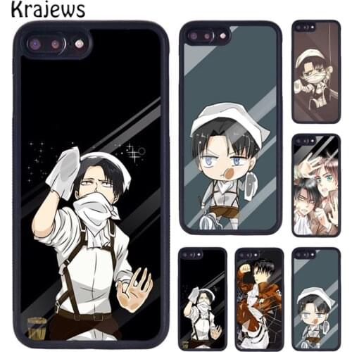 Krajews Shingeki no Kyojin Levi in Glass Accessories Phone Case For iPhone 6 7 8 Plus 11 12 Pro X XR XS Max Samsung S7 S8 S9 S10