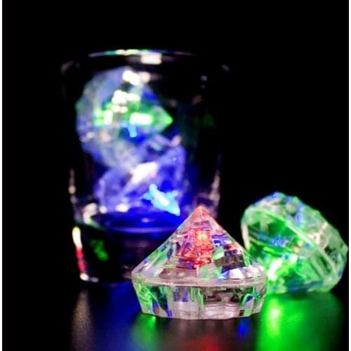 Diamond LED colorful induction light ice romance romantic bar wedding special colorful luminous ice waterproof drink atmosphere