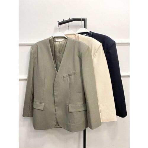 Detachable Two-Piece Women Ol Blazer Coat 2021 Spring Summer Ladies Office Wear Outwear V-Neck Female Suit Jacket Tops