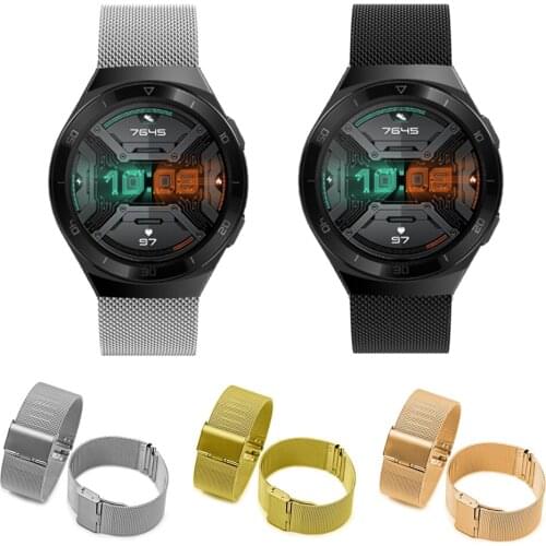 Stainless Steel Metal Watchband For Huawei Smart Watch GT 2E / GT2 46/42mm / GT 46mm Strap Wristband Sports Bracelet Accessories