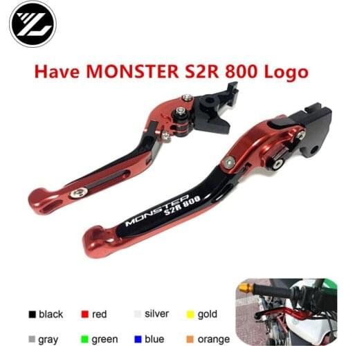 Have MONSTER S2R 800 Logo for DUCATI MONSTER S2R 800 2005 2006 2007 Motorcycle Adjustable Folding Extendable Brake Clutch Levers
