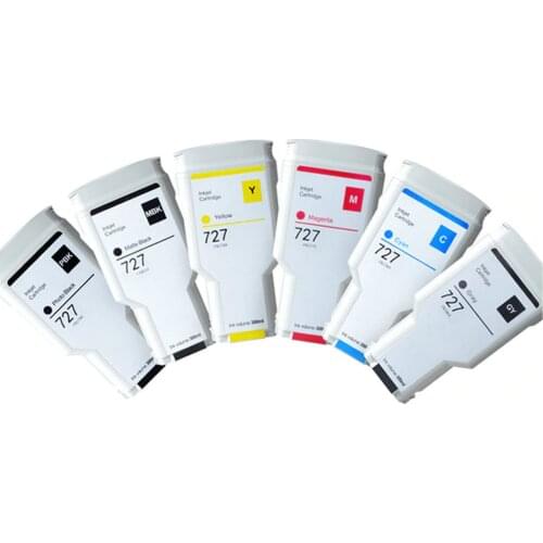For HP 727 Compatible Ink Cartridge For HP DesignJet T920 T2500 T930 T1530 T2530 T1500 Printer (PBK C M Y GY MBK) 300ml