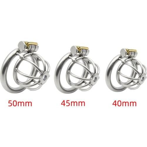 Stainless Steel Cock Cage Penis Ring Male Chastity Device with catheter Stealth New Lock tube Adult Sex Toy
