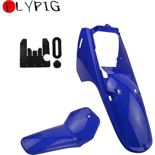 Blue Black White Plastic Front Rear Fender Shell Cover Fairing Kit Fit Yamaha PW80 PY80 PEEWEE Dirt Bike Motorcycle Parts