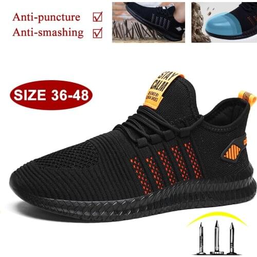 Work Sneakers Men Indestructible Steel Toe Work Shoe Safety Boots Security Shoes Anti-puncture Working Air Cushion Shoes For Men