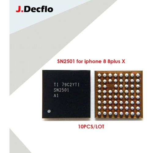 JDecflo 10Pcs/Lot IC Tigris SN2501 U3300 Power Control Charging IC For iPhone 8 8 Plus X USB Charger Chip SN2501A1 Replacement