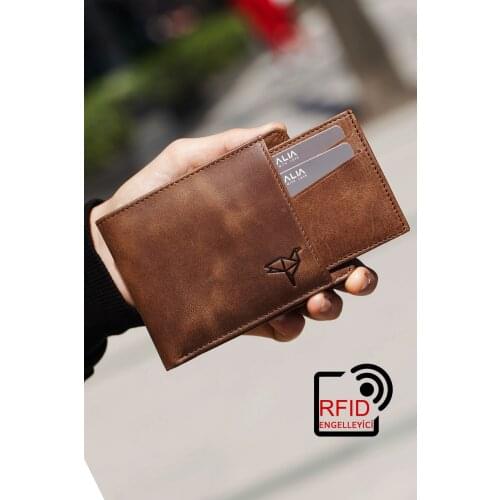 Mens Wallet | Genuine Leather | RFID Blocker | Brown Wallet Card Holder | Available in Different Colors | Daily Use & Gift